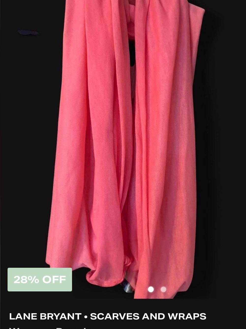 Lane Bryant coral scarf NWT
